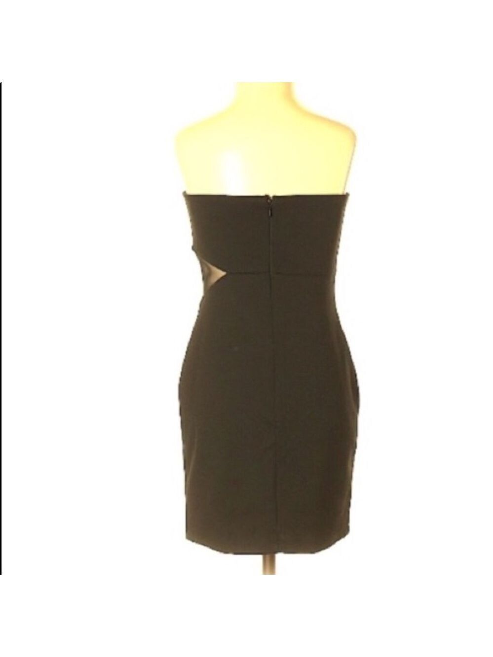 Forever 21 Black Mesh Cutout Bodycon Little Black Dress - Picture 2 of 6